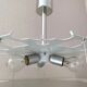 Glass chandelier by Doria Leuchten 1960s mid century lamp, vintage interior.