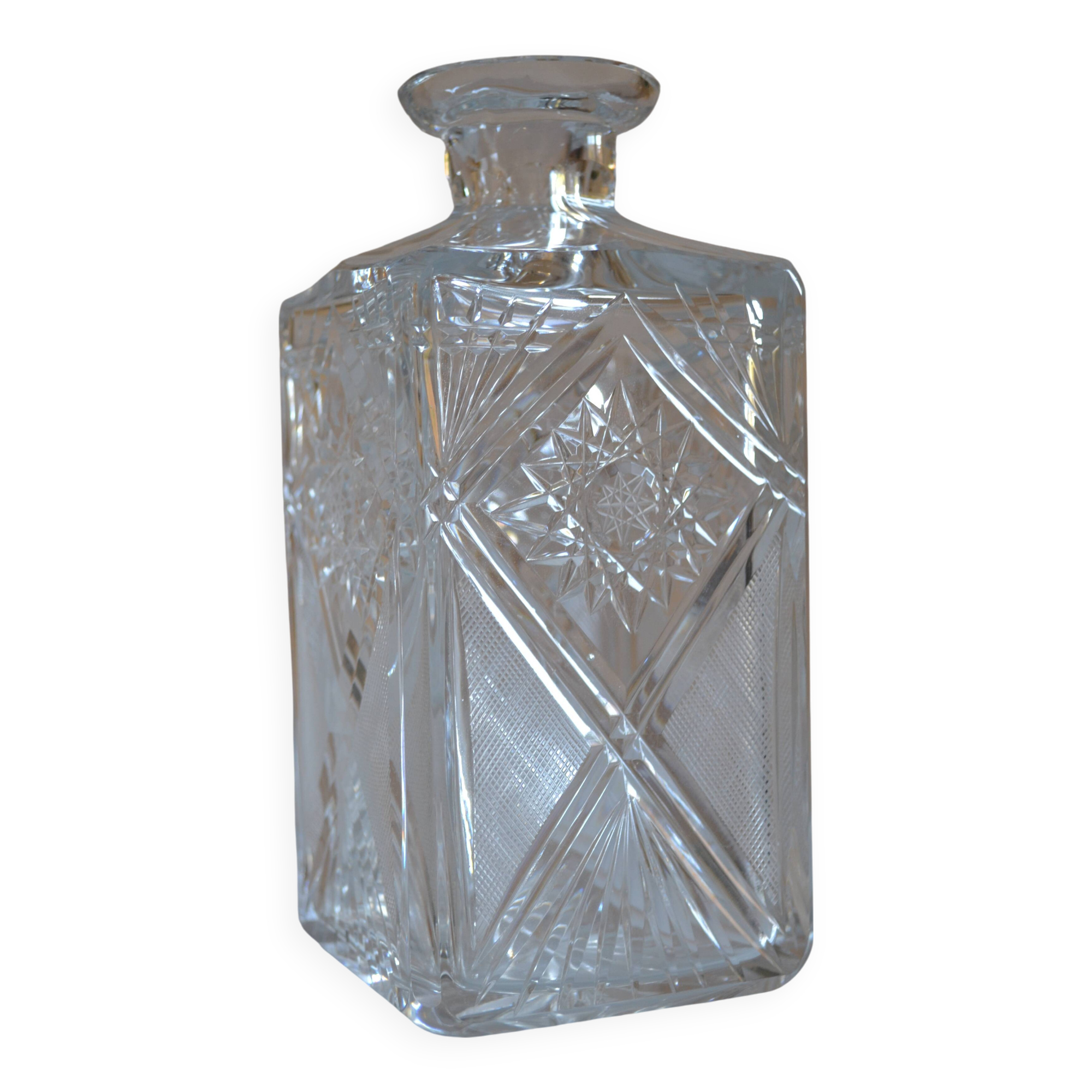 Cut crystal whisky decanter