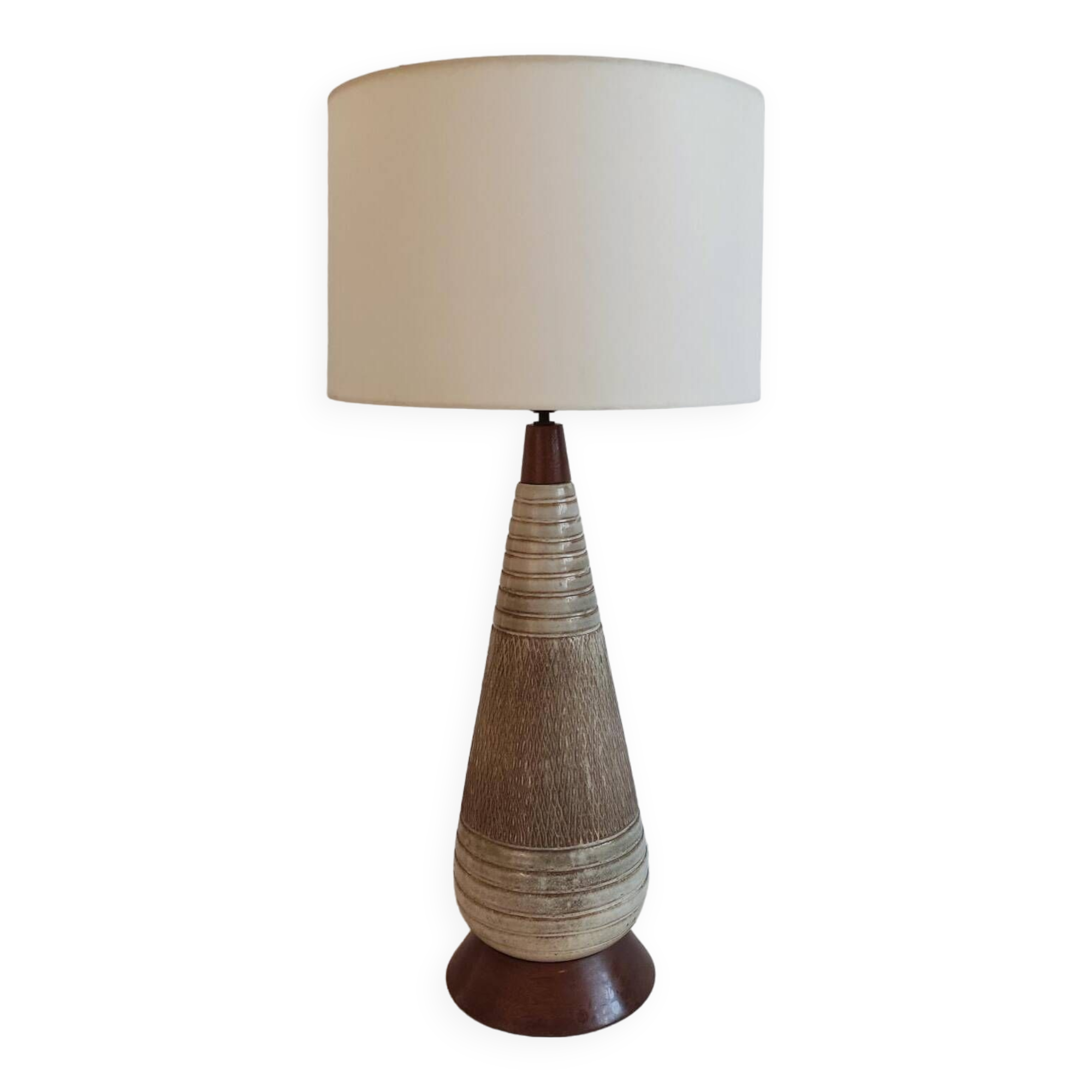 Grande lampe danoise en céramqiue - mid century
