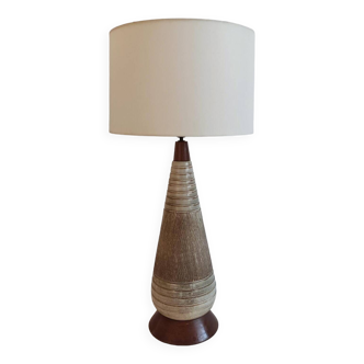 Large Danish ceramic lamp - mid century