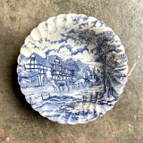 English earthenware bowl MYOTT Royal Mail white and blue