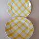 2 Moulin des Loups yellow “Tablecloth” plates