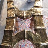 Bronze and glass design table by Alain Chervet