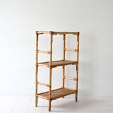 Vintage bamboo bookcase