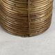 Pencil reed rattan and brass umbrella stand. or basket, Italy