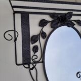 Wrought iron wall coat rack