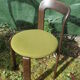 Pair of 70s chairs by designer Bruno Rey in wood and green fabric