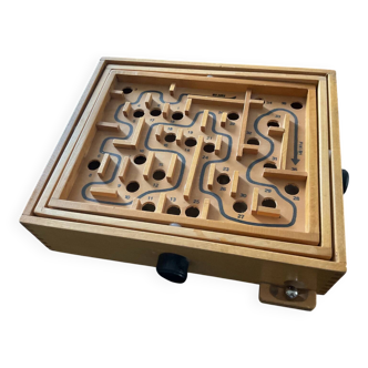 Old wooden maze game