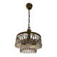 Lustre cascade de pampilles en cristal et laiton
