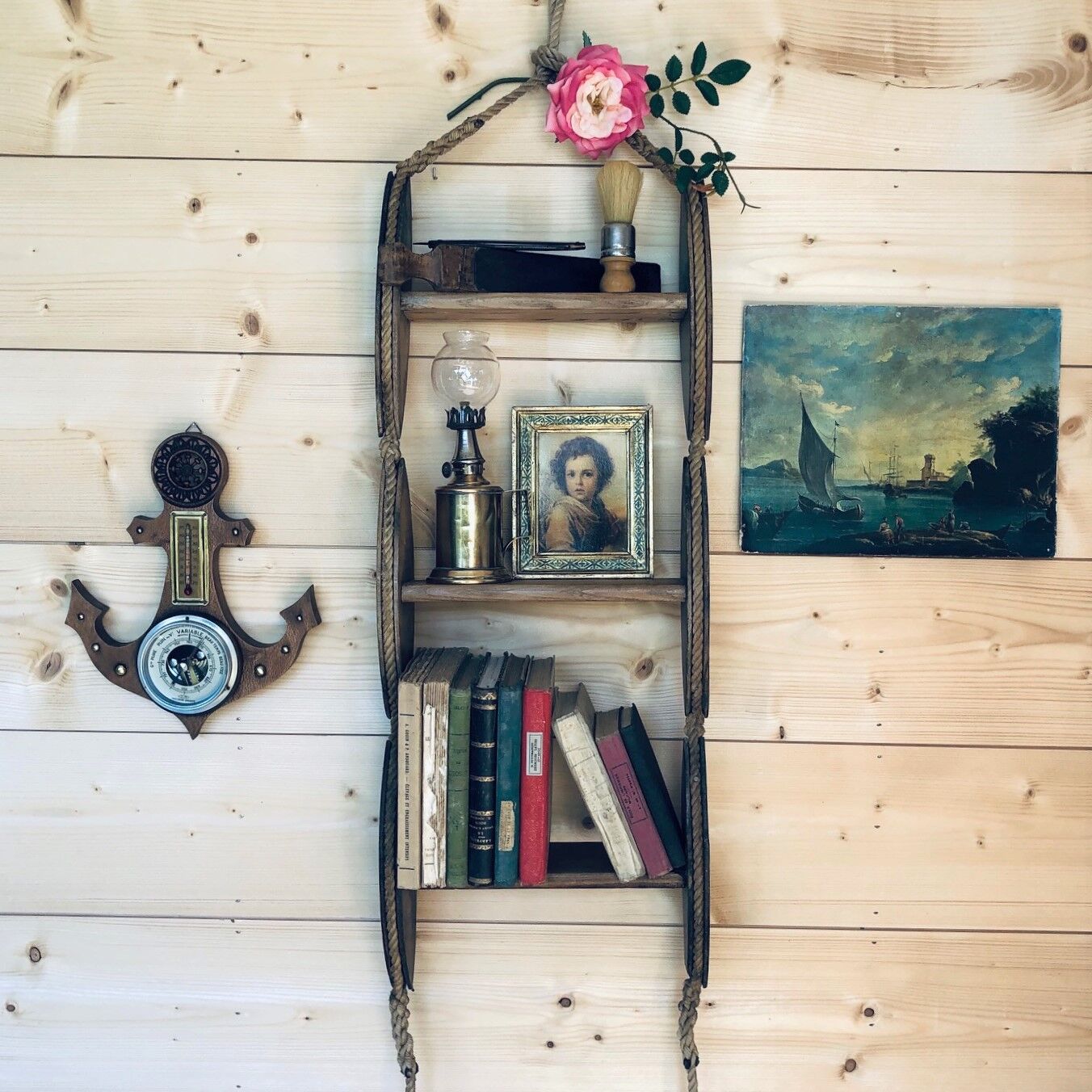 Shelf - old boat ladder