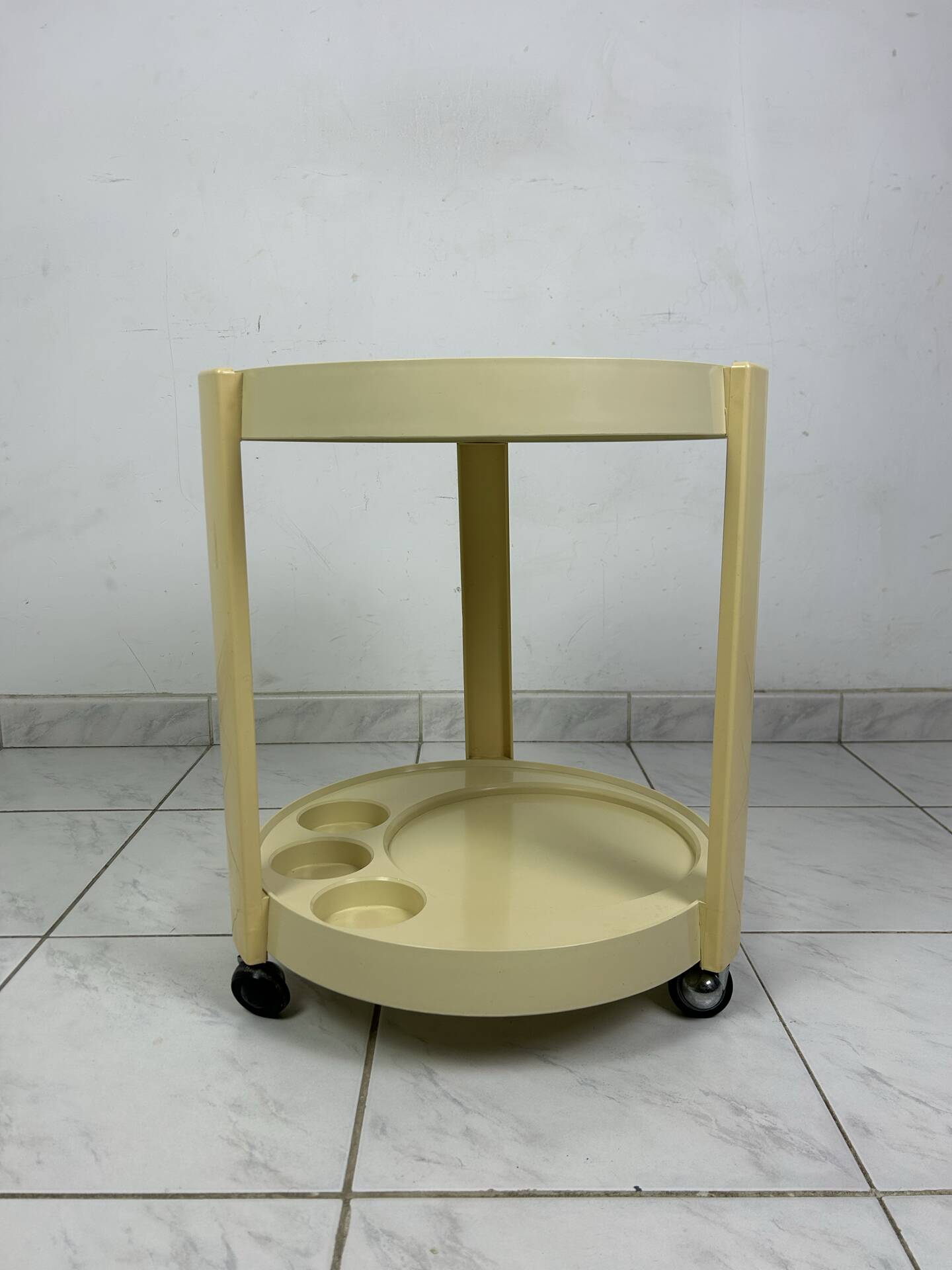 Vintage space age trolley side table