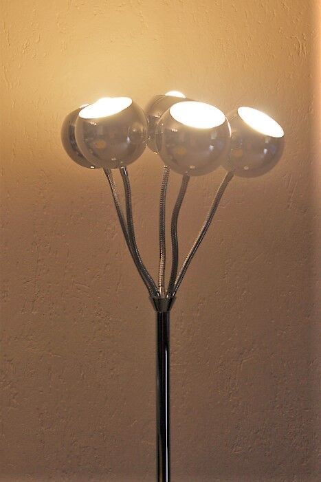 Lampadaire space age 5 feux eye ball articulés