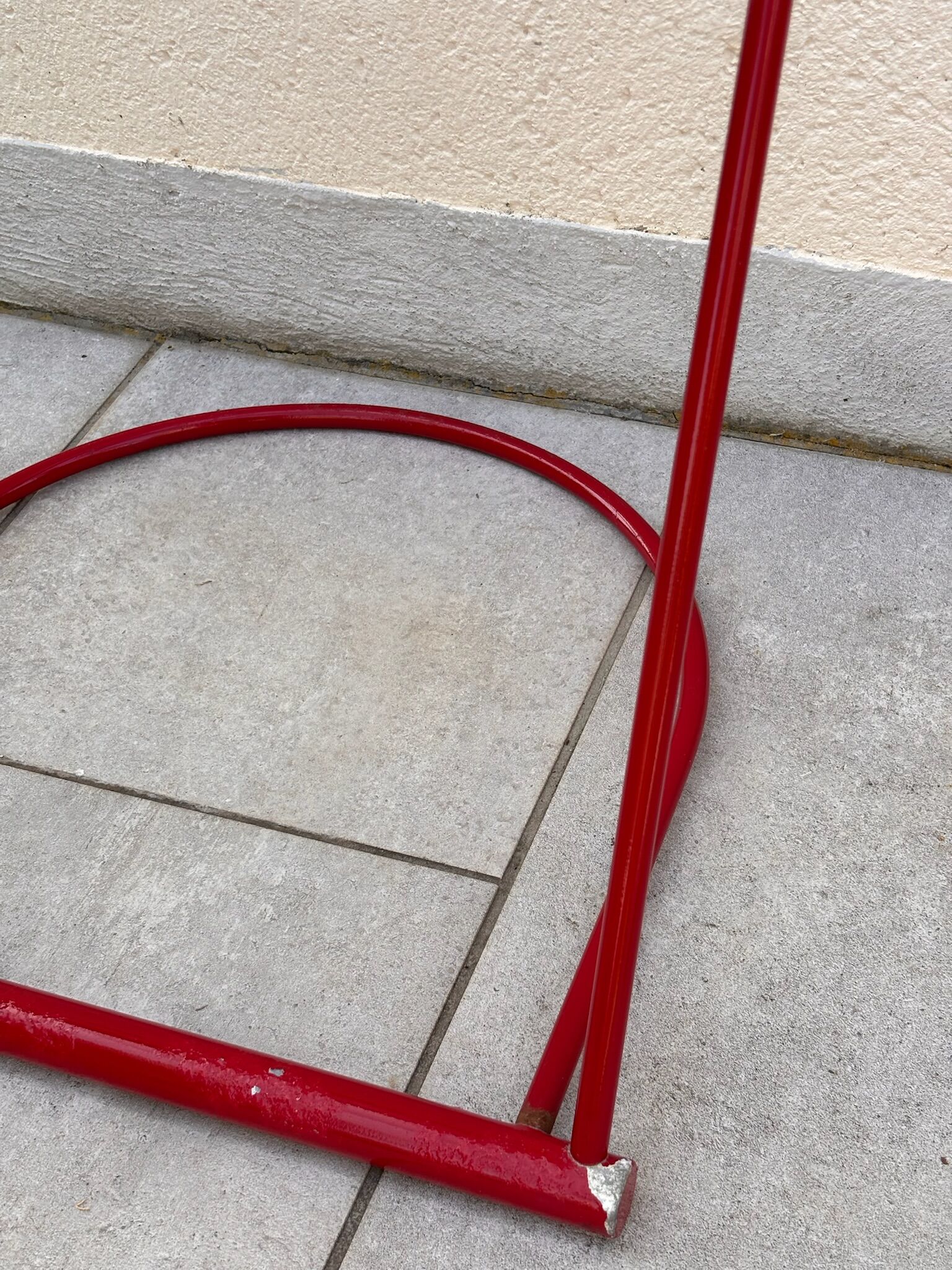 Swing Chair Jutta and Herbert Ohl Rosenthal Lübke 1982 Lacquered Red Steel