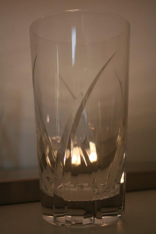 Suite de 3 verres à orangeade en cristal taillé Sevres