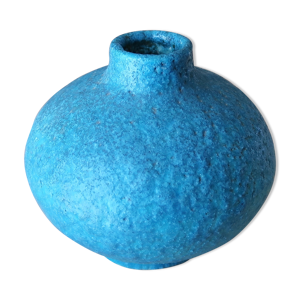 Vase en céramique bleu