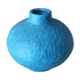 Egyptian blue ceramic vase by Edmond Lachenal, 30s