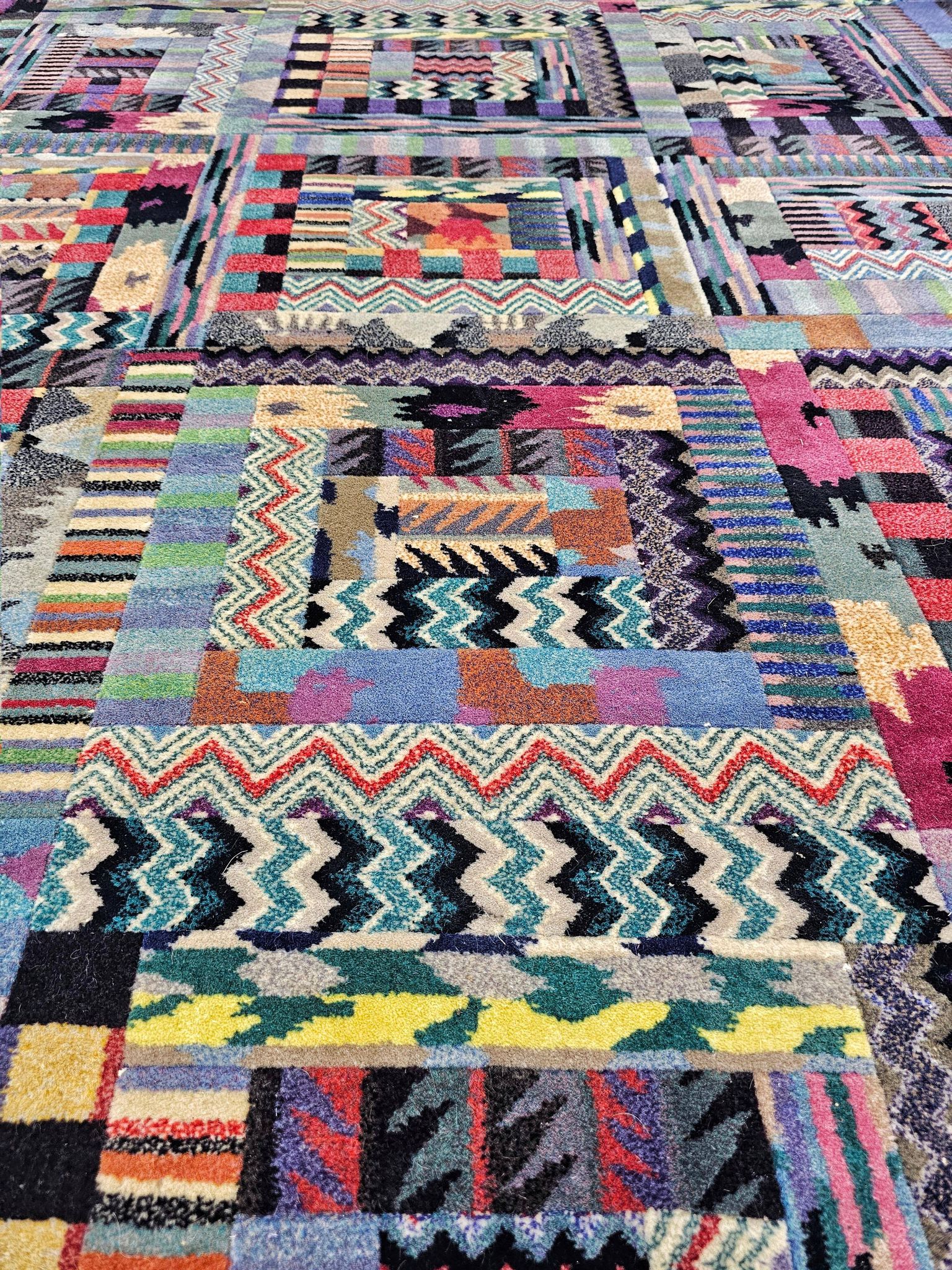 Vintage hand-knotted rug model Orion by Ottavio Missoni for Missoni