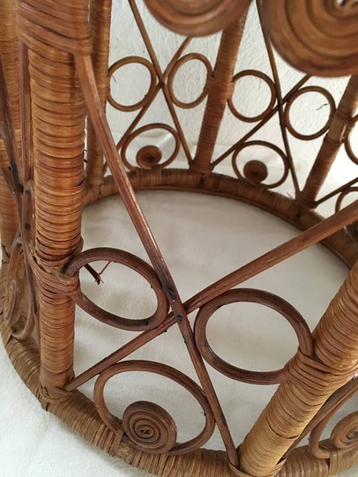 Stool bohemian peacock from the 70s