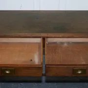Vintage Military Campaign Desk with Leather Top from Harrods London