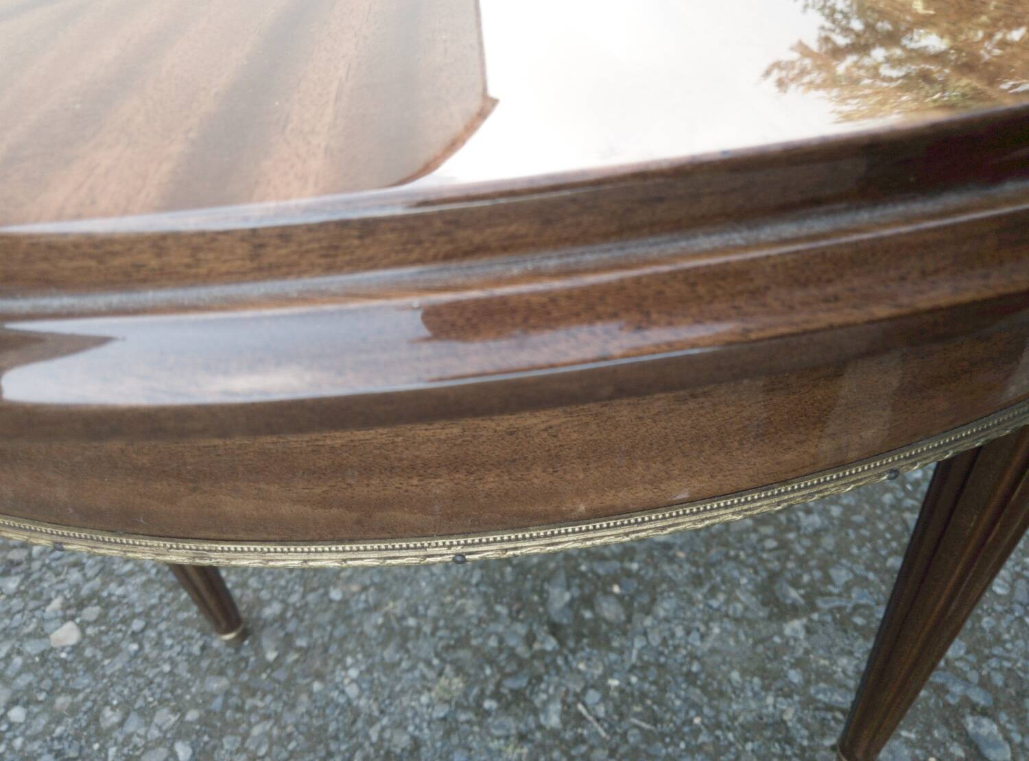 Louis XVI style oval table from the 70s