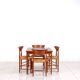 Rosewood / leather dining / gaming table by Poul Hundevad
