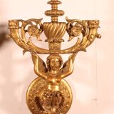 Paire d'appliques en bois doré - Italie- 19° siècle