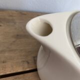 Earthenware and stainless steel teapot, 2 cups