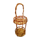 Rattan service bottle holder