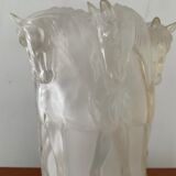 Lamp decorated with horses in plexiglass from the 70s