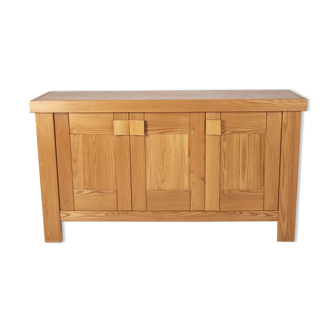 Solid elm sideboard House Regain 1970s