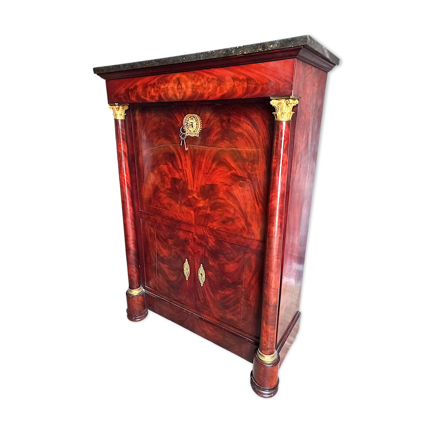 Empire Period Corinthian Bronze Secretary