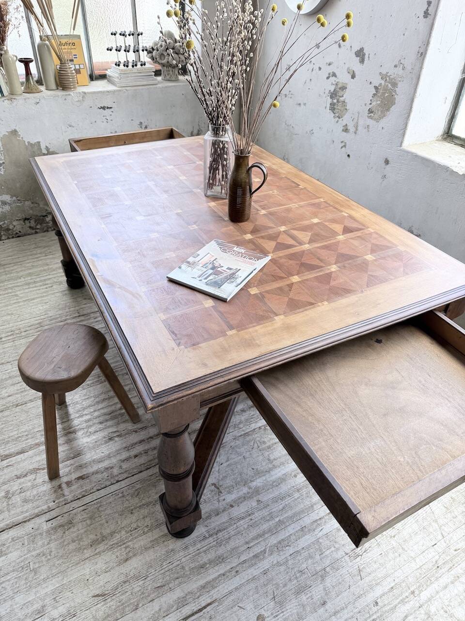 Oak table in Louis XIV style 1900