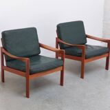 Danish pair of easy chairs by Illum Wikkelsø for Niels Eilersen, 1960s