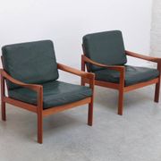 Paire de fauteuils danois par Illum Wikkelsø pour Niels Eilersen, années 1960.