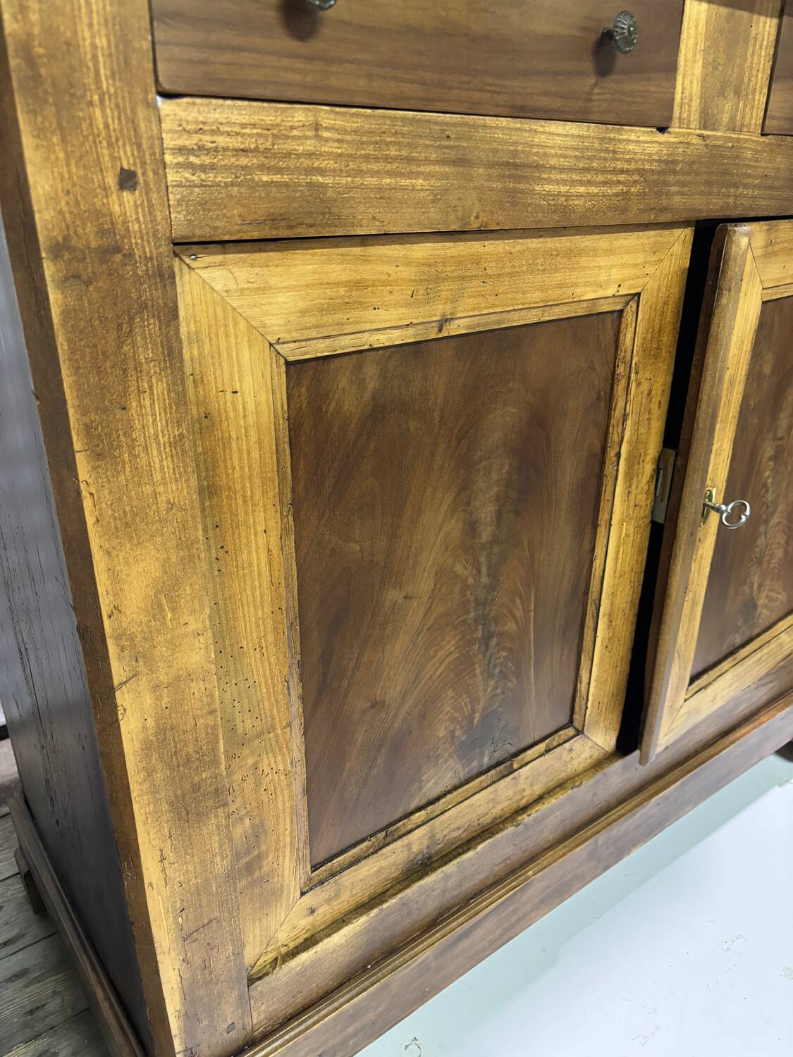Low sideboard with two old doors