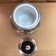 Old deco maella ice bucket red plastic & chrome made in spain