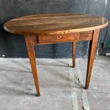 Table ancienne fermière bois massif ovale