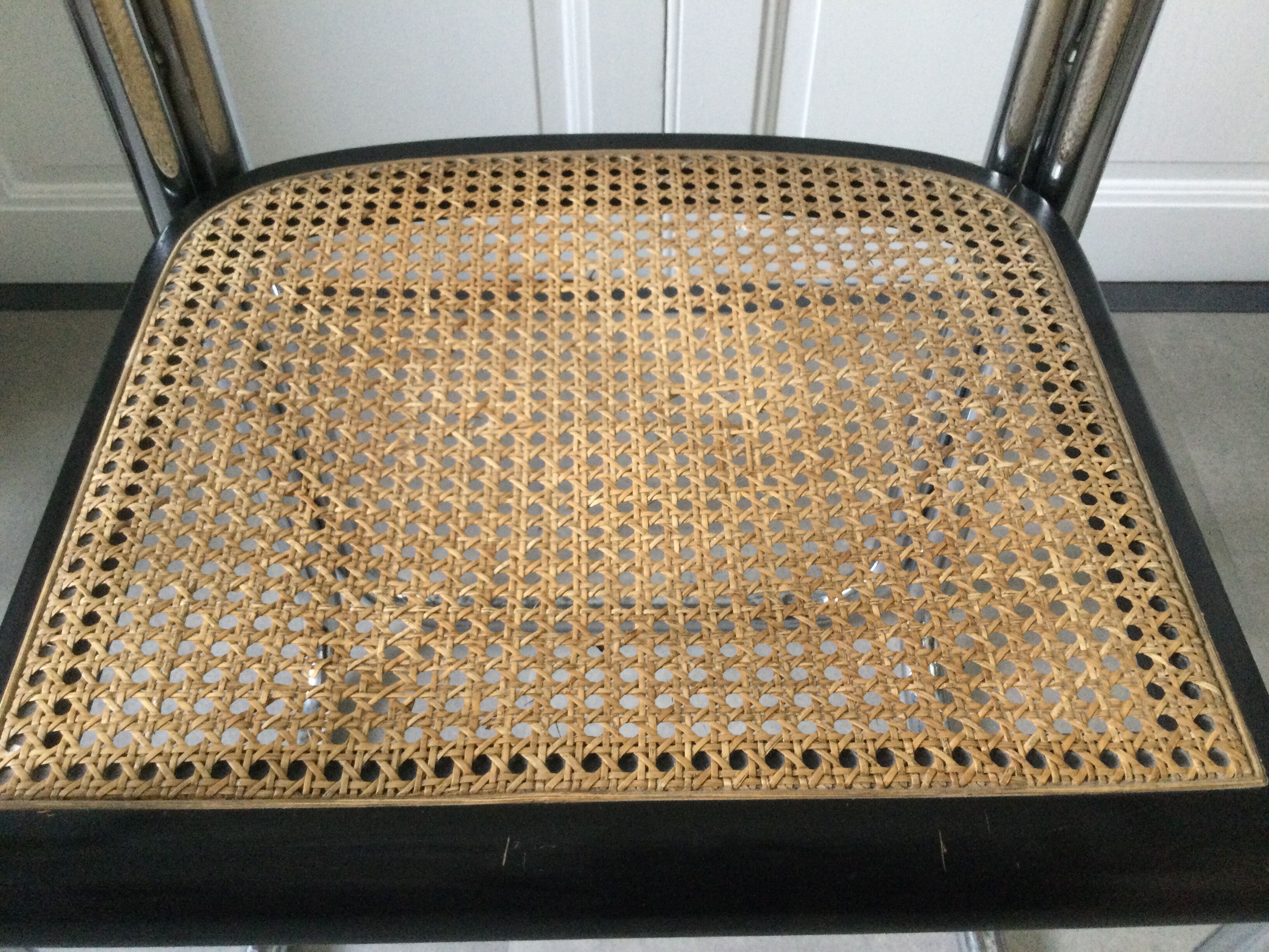 Caned armchair Italy circa 1960