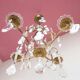Old French chandelier in gilded brass with tassels