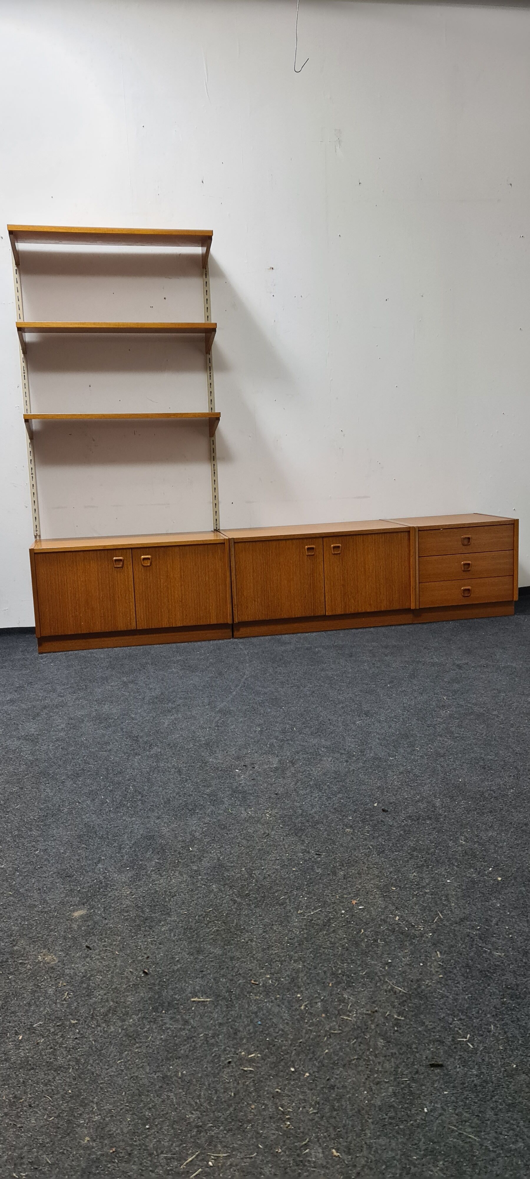 Vintage sideboard and shelving system