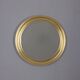 Vintage Italian Round Wall Mirror in Brass, 1970s