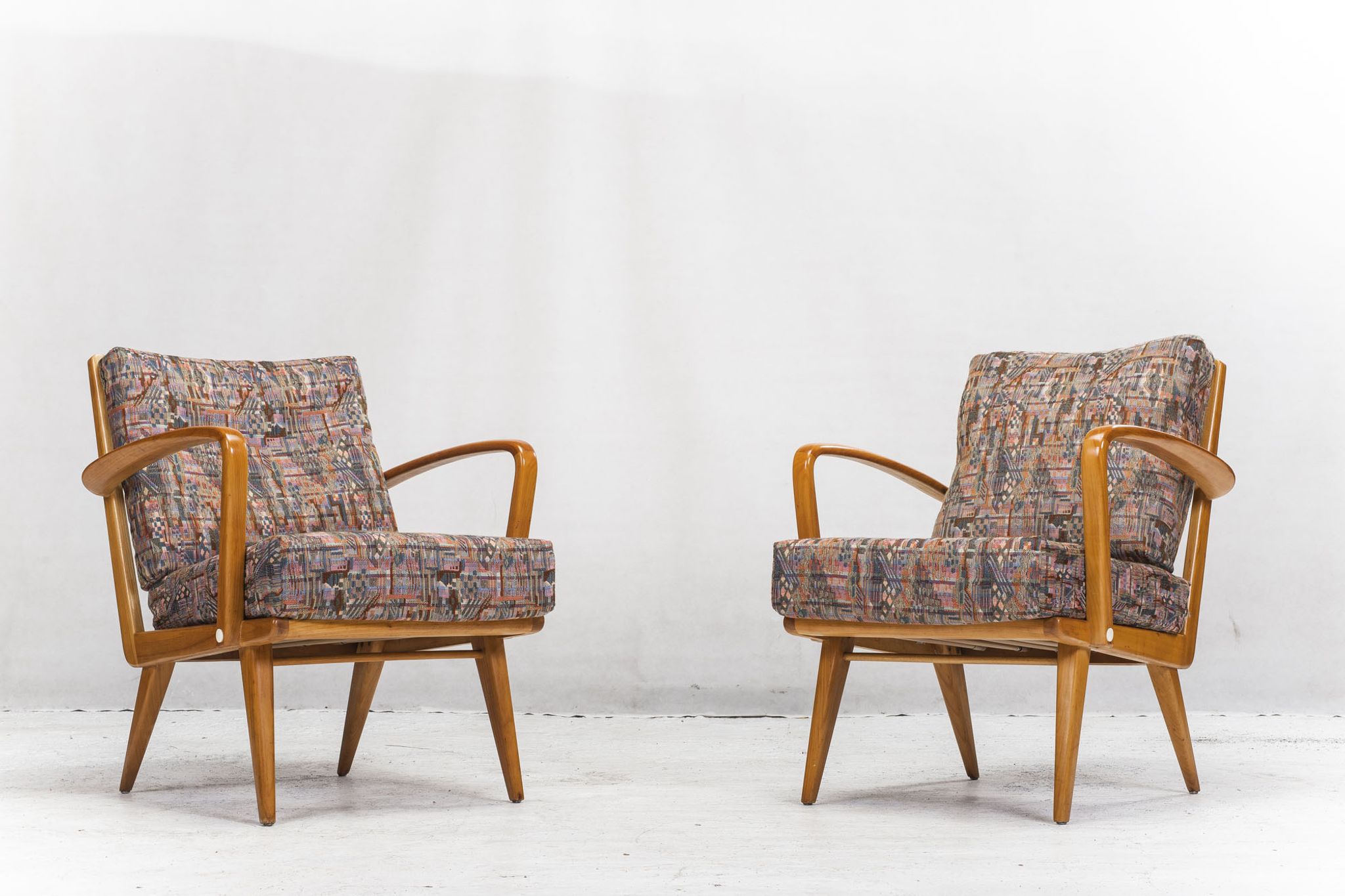 Antimott Easy Chairs & Daybed in Cherry by Walter Knoll / Wilhelm Knoll for Knoll Inc. / Knoll Inte