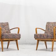 Antimott Easy Chairs & Daybed in Cherry by Walter Knoll / Wilhelm Knoll for Knoll Inc. / Knoll Inte