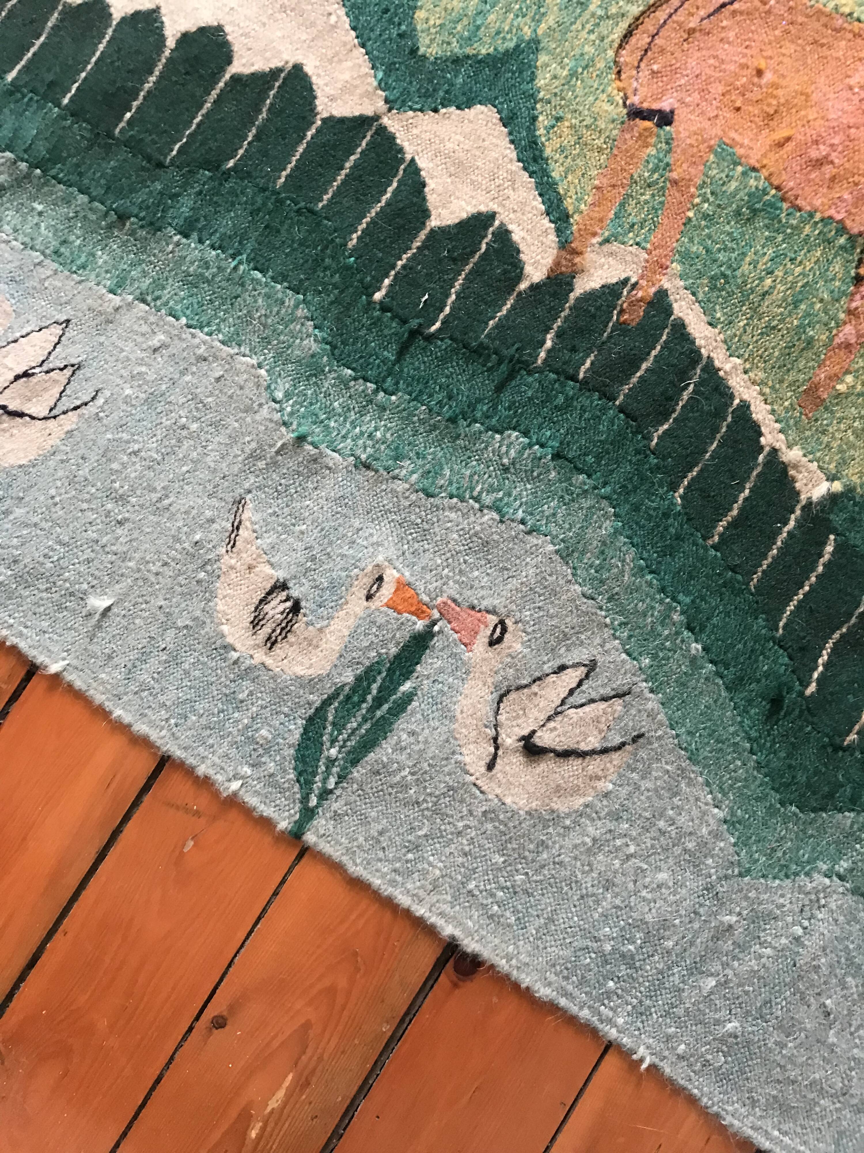 Vintage Egyptian Tapestry Ramsès Wissa Wassef circa 1960