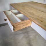 Old dining table Parisian farm kitchen occasional vintage Parisian office