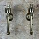 2x 60s 70s lamp light wall lamp glass & brass space age design
