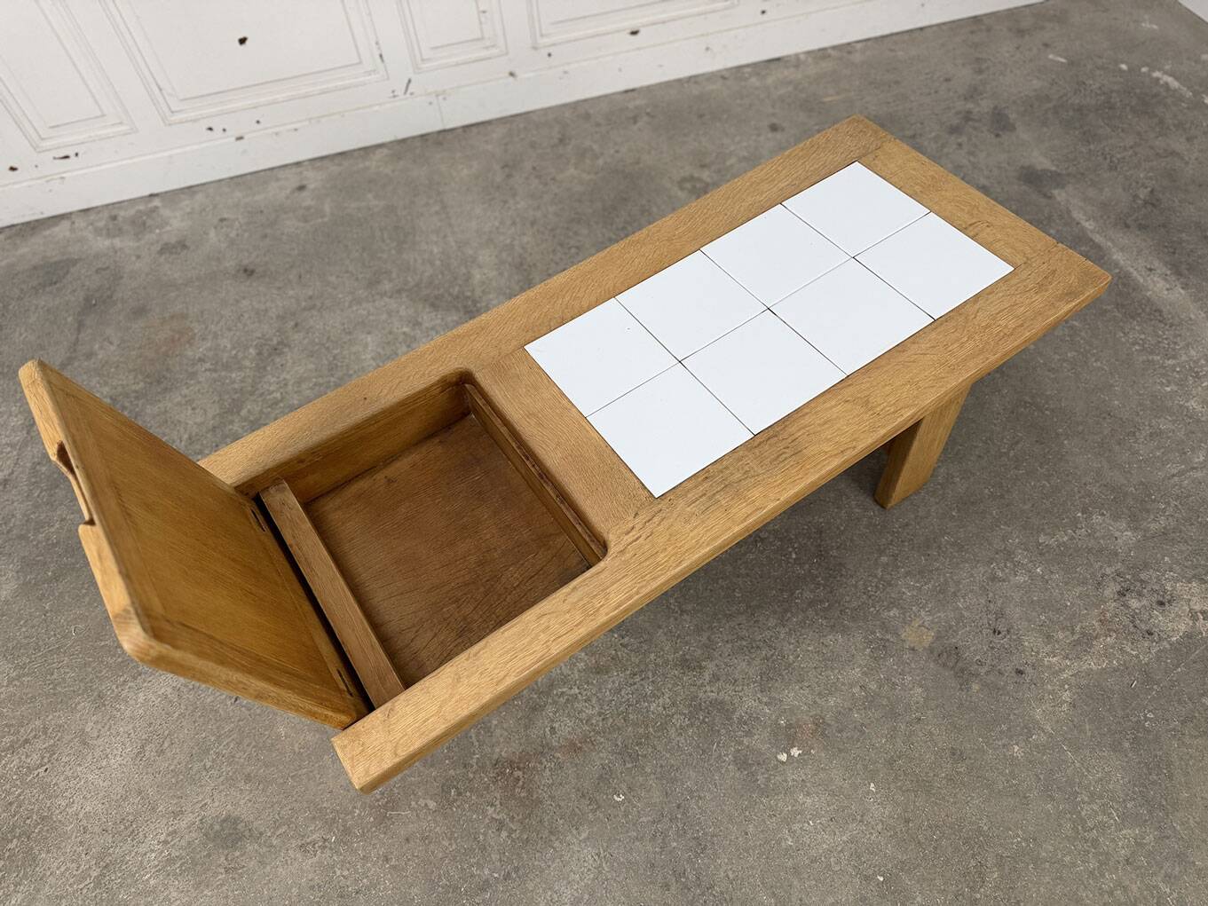 Sixties design coffee table in oak