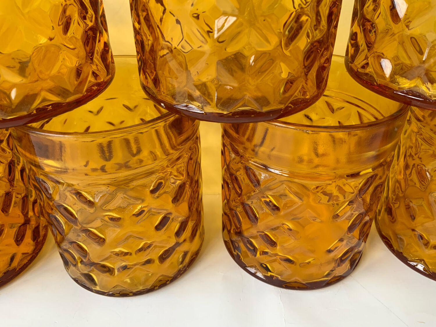 Vintage amber glasses