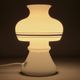 Lampe champignon en verre opalin Flygsfors Orrefors, Suède années 1970