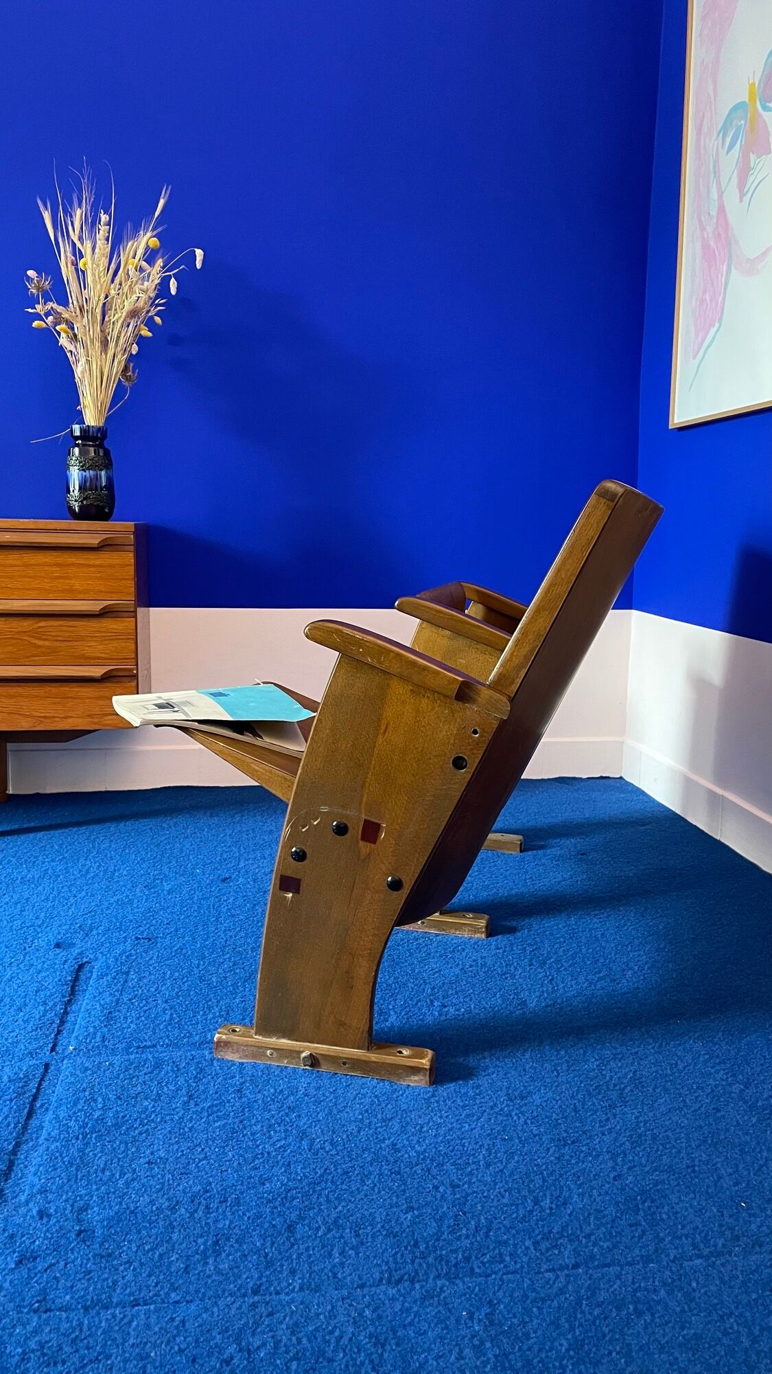 Theater chairs of the 60s in wood of czech origin
